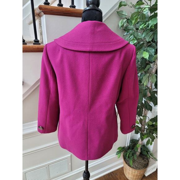 Style & Co. Women's Purple Polyester Double Breasted Buttons Front Fitted Coat M - Picture 6 of 12